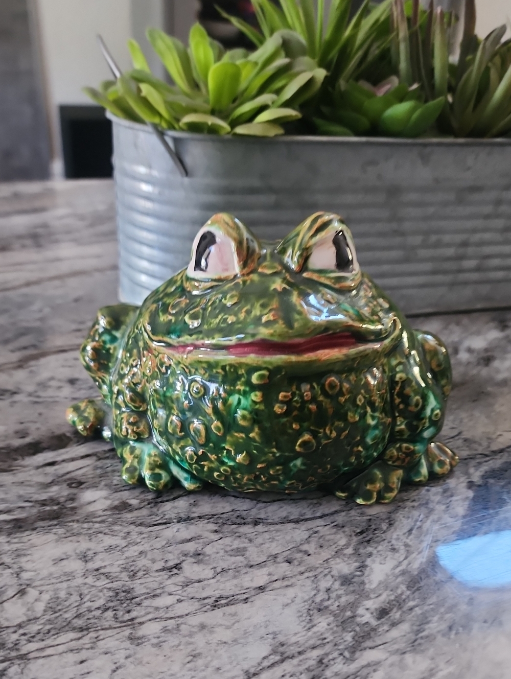 Hand Crafted Ceramic Bullfrog